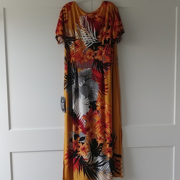 Avenue Tropical Print Maxi Dress Size 14/16 - Picture 2 of 9